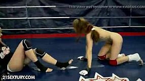 Tattooed whores have a female catfight in a night club