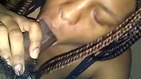 Sucking off Diamond Mercedez and her climaxes are clearly visible
