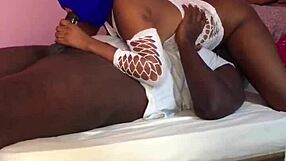 : African amateur couple fucks with a big black cock