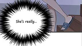 Stepister and stepmother kiss and give each other a handshake in animated video