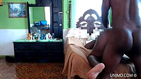 Amateur black girl receiving a BBC between her thick juicy thighs
