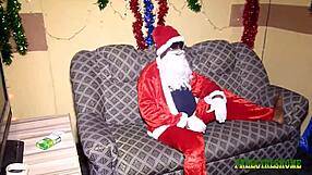 Rough and raw sex with Santa's gift: A hot and heavy porn video