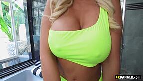 Euro babe with natural and huge boobs gets on top of the tommy gunn missionary