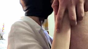 Young pretty blonde fuck her friend and swallow his sperm