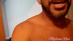Leo a giant ogre hidden cam sex with a gorgeous black women in bed of his friend