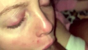 Teen girl spits and blows in homemade porn vidio