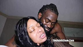 White ASIAN amateur goes vaginal and anal with a big black cock
