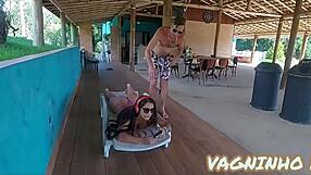 I want to fuck her ass in public while she is wearing a bikini – completely unexpected amateur brunette