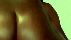 Tattooed amateur couple having fun fucking on balcony and hardcore Interracial sex
