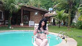 Amateur brunette fuck in HD video then her ass is eaten