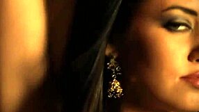 Brunette beauty in undies: A seductive dance to remember