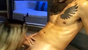 Young homemade oral sex and fucking in the bathtub with a large penis