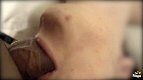 Amateur teen swallows huge cumshot after playing with monster cock