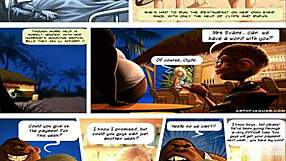 XXX milf cartoon debuts her tush and gets pounded by college studs in threesome