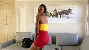 Near shot of massive behind and real breasts during the audition