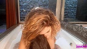 Twink fuck in hot tub with a big ass MILF and powerful orgasms