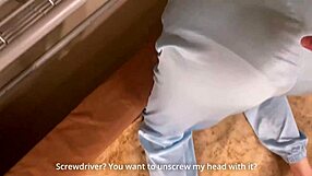 Street teen stepbrother shows me how to cop slag doggy style fucking