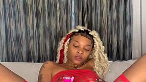 Young dark-skinned woman receives her ass banged by a white man