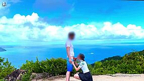 Amateur blowjob outside: A messy facial for a disappointed swallower