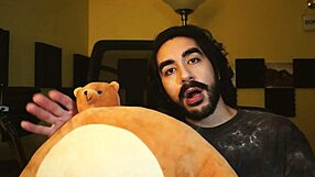 Heavy male asmr hurt and cum in a funny male solo video