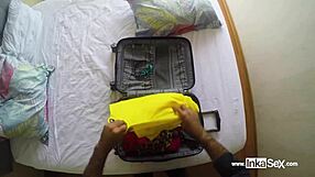 Teen Latina takes outdoor taxi screw in her anus
