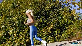 This teen bimbo likes outside wickedness and cumshot to mouth