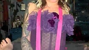Fingering and strapons plus dildo with home made video