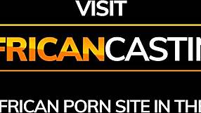 Real black tits of the home video porn star getting pounded by the white guy in HD video