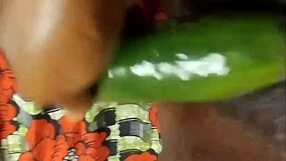 Cyndy blacks nude and amateur babe masturbate with cucumber fetish in homemade video
