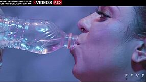 Bbw and brunette violently spits on 18-year-old