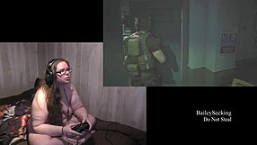 Gamer girl revels in her love for ass and big booty in Resident Evil 3