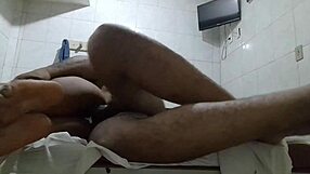 Cumming hard on a cute 18-year-old's tits: A black amateur's experience