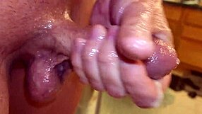 Great cock handjob brings the hot shower scene through to the next level