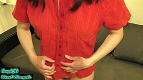 Solo session is climaxed by anal penetration together with mouth action