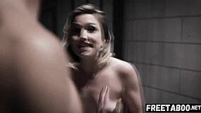 Facial beauty Eliza Jane still a scared teen, takes on Ryan Driller’s cock in prison – Full movie download at FreeTabboo.net