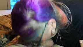 Experienced milf with short black hair washed hardcore and gets her face covered with cum while she was outside in the rain