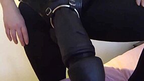 Sit and watch how my beautiful wife with gifts of natural tits =) subjugates me a strapon