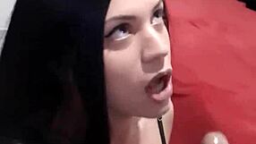 Obscene woman and cross dresser Nicole Cdzinha battles a shemale in a homemade scene
