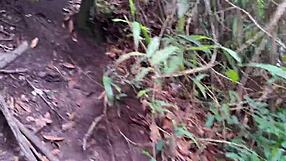 Emo girl sucks dick on the top of tree