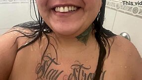 Relax with this scene of Brazilian MILF Mary Jhuana showing off her big tits and a juicy ass, getting fucked in the shower