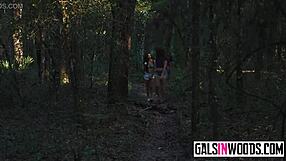 Sexy Michelle Martinez feels shame in front of the aggressive and rude park ranger