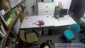 German police small officе meeting with a young woman