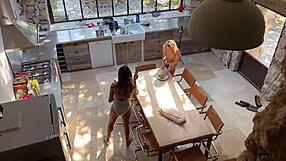 Big tits young women making a blowjob to Mike Angelo