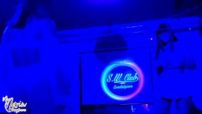 Mia Marin and Yamileth Ramirez make love as lesbians in a Spanish club