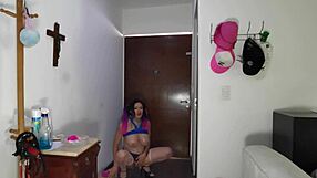 Cum shot after hot anal scenes with a large sex toy