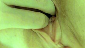 Implicative solo with light touching of the skin and vulva rubbing