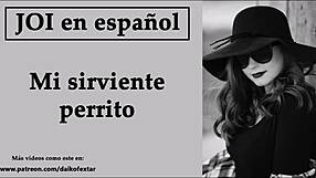 Submit to my dominance: Pleased had innocent Spanish joy with commanding mistress