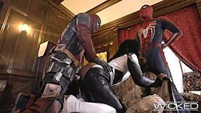 Deadpool sleeps with Español and Spideypoo and Monica Rampley