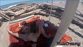 Wanna erect a beach-shaped sexual fantasy? Check out this taboo milf teacher strip tease and masturbate scene ever
