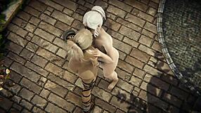 This shirtless gamer Ciri and Riven’s passionate lesbian encounter with wet bodies in the 3D animation